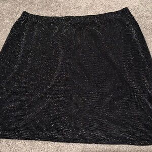 Black Shimmer ✨ Stretch Mini Skirt